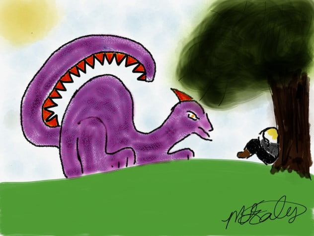 The sketch I completed with the Pro version